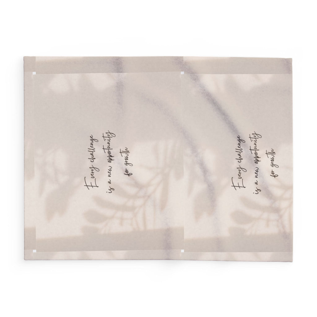 Cozy Inspirational Fleece Blanket - Every Challenge is an Opportunity Gift, Decorative Throw, Home Comfort, Motivational Decor Printify