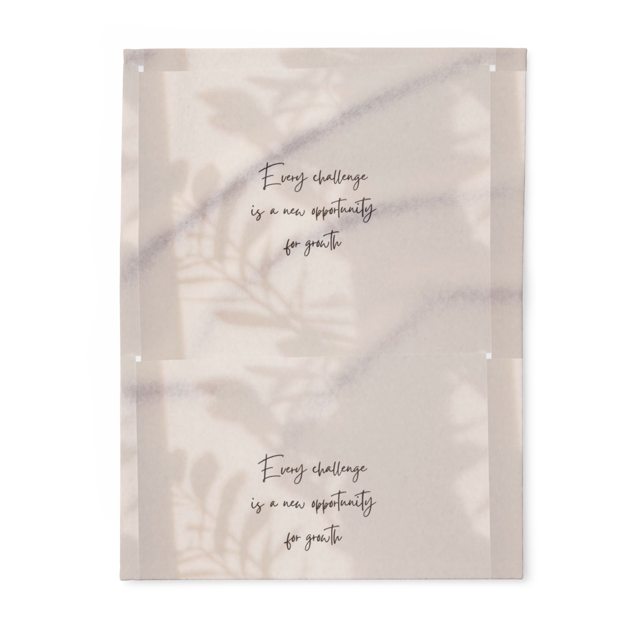 Cozy Inspirational Fleece Blanket - Every Challenge is an Opportunity Gift, Decorative Throw, Home Comfort, Motivational Decor Printify