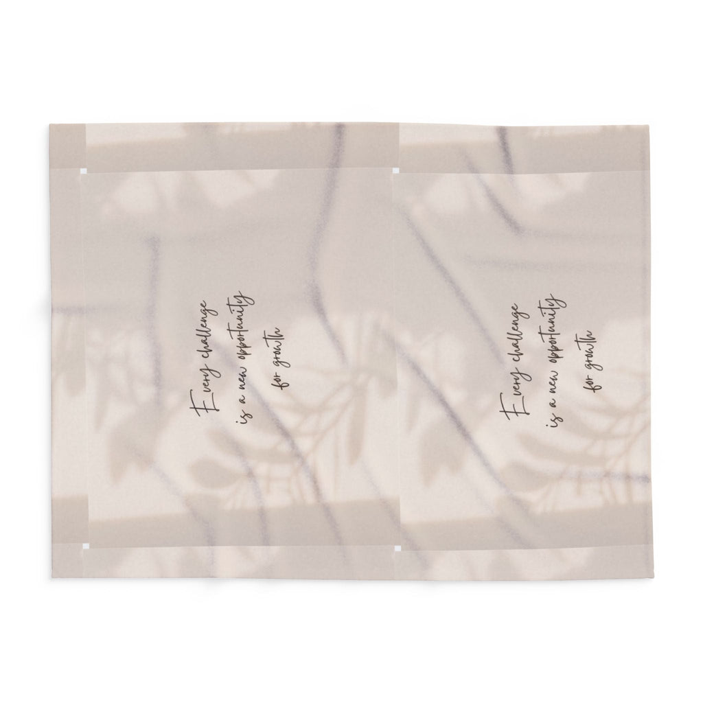 Cozy Inspirational Fleece Blanket - Every Challenge is an Opportunity Gift, Decorative Throw, Home Comfort, Motivational Decor Printify