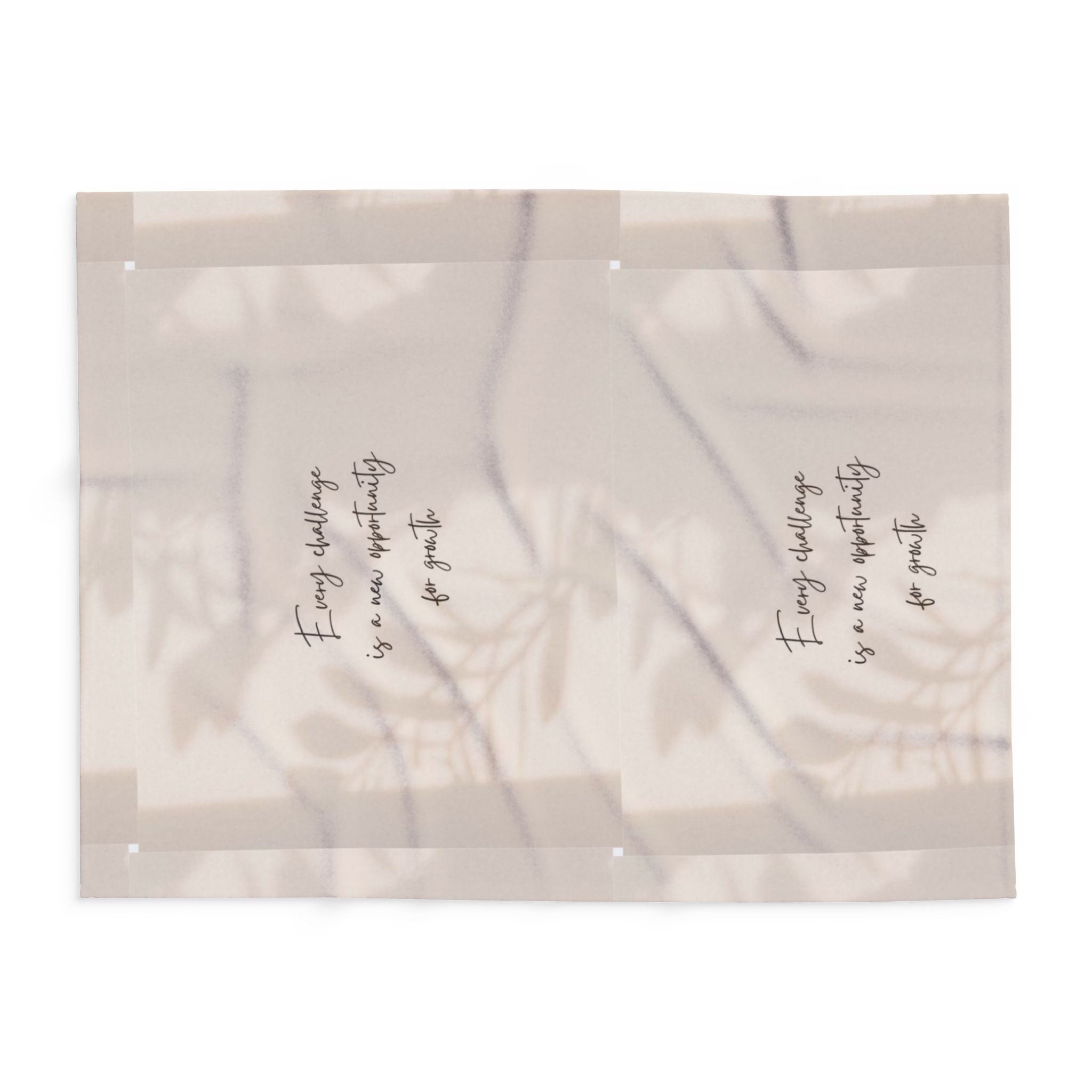 Cozy Inspirational Fleece Blanket - Every Challenge is an Opportunity Gift, Decorative Throw, Home Comfort, Motivational Decor Printify